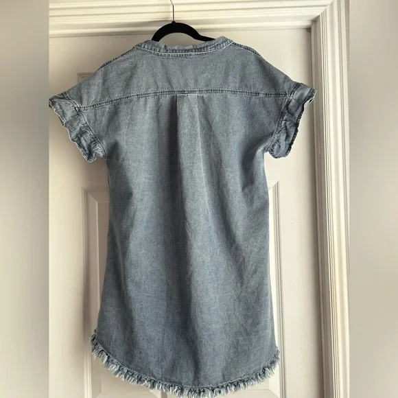 Umgee Blue Denim Button-Down Dress - Picture 5 of 6